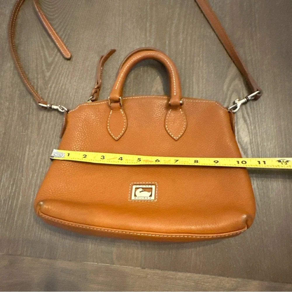 Dooney & Bourke‎ Pebble Leather Satchel with Crossbody Tan